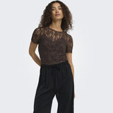 ONLY ONLY Damen T-Shirt ONLALBA T-shirt Seal Brown