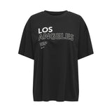ONLY ONLY Damen T-Shirt ONLCASSIE Restudsalg Black Los angeles + labels brooklyn