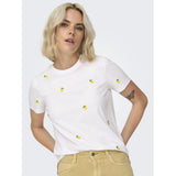 ONLY ONLY Damen T-Shirt ONLKETTY T-shirt Bright White Lemon