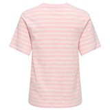 ONLY ONLY Damen T-Shirt ONLLIVINA Top Rosy Touch Cloud dancer raspberry emb ches