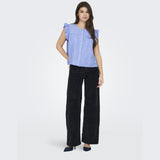 ONLY ONLY Damen Top ONLAMANDA Restudsalg Coronet Blue WHITE