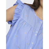 ONLY ONLY Damen Top ONLAMANDA Restudsalg Coronet Blue WHITE