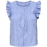 ONLY ONLY Damen Top ONLAMANDA Restudsalg Coronet Blue WHITE