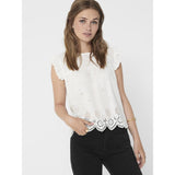 ONLY ONLY Damen Top ONLSILLA Restudsalg Cloud Dancer