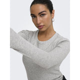 ONLY ONLY Damen bluse ONLJILLI Blouse Light Grey Melange