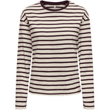ONLY ONLY Damen bluse ONLNEW LS Tee Birch Winetasting + winetasting neckline