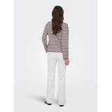 ONLY ONLY Damen bluse ONLNEW LS Tee Black Coffee Orchid pink + Cloud dancer