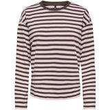 ONLY ONLY Damen bluse ONLNEW LS Tee Black Coffee Orchid pink + Cloud dancer
