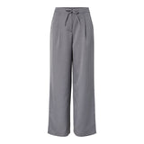 PIECES PIECES DAMEN HOSEN PCFALKA Restudsalg Grey pinstripe