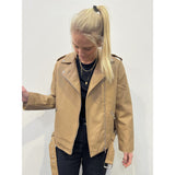 PIECES PIECES Damen Bikerjacke PCHAYDEN Restudsalg Tigers Eye