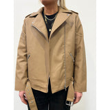 PIECES PIECES Damen Bikerjacke PCHAYDEN Restudsalg Tigers Eye