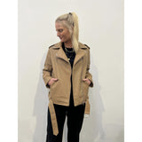 PIECES PIECES Damen Bikerjacke PCHAYDEN Restudsalg Tigers Eye