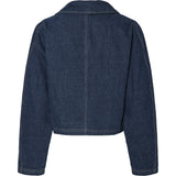 PIECES PIECES Damen Bluse PCFABIA Restudsalg Dark Blue Denim