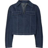 PIECES PIECES Damen Bluse PCFABIA Restudsalg Dark Blue Denim