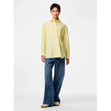 PIECES PIECES Damen Hemd PCMELIA Shirt French Vanilla Stripes thin bright white