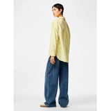 PIECES PIECES Damen Hemd PCMELIA Shirt French Vanilla Stripes thin bright white