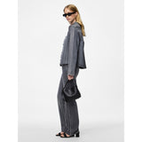 PIECES PIECES Damen Hemd PCSIFFI Restudsalg Grey Denim RHINESTONE