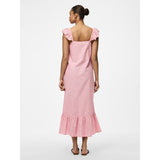 PIECES PIECES Damen Kleid PCAPIA Restudsalg Pink Lemonade Stripes Bright white