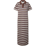 PIECES PIECES Damen Kleid PCCHILLI Dress Chicory Coffee Stripes