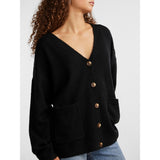 PIECES PIECES Damen Strick PCJULIANA Restudsalg Black