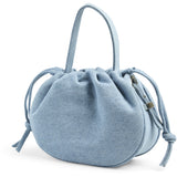 PIECES PIECES Damen Tasche PCBALLOON Bag Light Blue Denim Silver