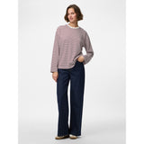 PIECES PIECES Damen Top PCSADIE Blouse Cloud Dancer TAWNY PORT