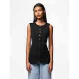 PIECES PIECES Damen Weste PCKAMIL Restudsalg Black