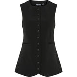 PIECES PIECES Damen Weste PCKAMIL Restudsalg Black