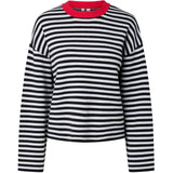 PIECES PIECES Damen strick PCJASSY Knit Black CLOUD DANCER + HIGH RISK RED NECK