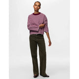 PIECES PIECES Damen strick PCJASSY Knit Raspberry Radiance ROSEATE SPOONBILL