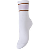 PIECES PIECES Damen strümpfe PCSABINE Socks Bright White WIDE-PASTEL LILAC-TOAS