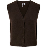 PIECES PIECES Damen weste PCSALLY Vest Hot Fudge Melange