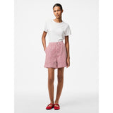 PIECES PIECES dame shorts PCALLO Shorts Salsa Cloud dancer stripes