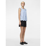 PIECES PIECES dame top PCVILDE Restudsalg Cashmere Blue