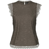 PIECES Pieces Damen Top PCOLLINE Restudsalg Morel
