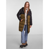PIECES Pieces dame jakke PCBEE Restudsalg Dark Olive W. BLACK