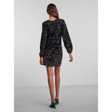 PIECES Pieces dame kjole PCKAM Dress Black Silver