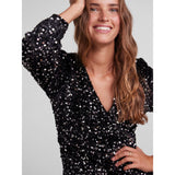 PIECES Pieces dame kjole PCKAM Dress Black Silver
