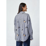 Sisters Point SISTERS POINT Damen Bluse ENOLA Shirt Navy Emb
