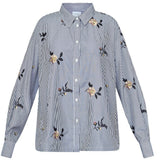Sisters Point SISTERS POINT Damen Bluse ENOLA Shirt Navy Emb