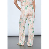 Sisters Point SISTERS POINT Damen Hose ELLA Pant Green Coral Graphic