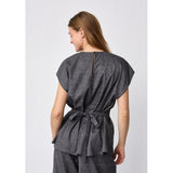 Sisters Point SISTERS POINT Damen Top VIKSA Top Grey Check