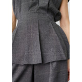 Sisters Point SISTERS POINT Damen Top VIKSA Top Grey Check