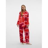 Vero Moda VERO MODA Damen Hosen VMREBA Restudsalg Fiery Red Silba