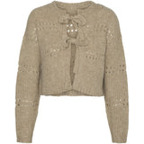 Vero Moda VERO MODA Damen Cardigan VMADELINA Restudsalg Silver Mink W. MELANGE