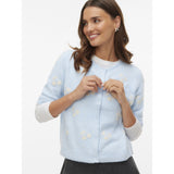 Vero Moda VERO MODA Damen Cardigan VMDoffy Cardigan Cashmere Blue W. WHITE CHERRIES