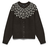 Vero Moda VERO MODA Damen Cardigan VMKARLA Cardigan Chocolate Torte MELANGE W. BLACK + BIRCH