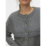 Vero Moda VERO MODA Damen Cardigan VMLILLI Cardigan Medium grey melange