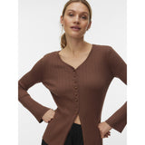 Vero Moda VERO MODA Damen Cardigan VMWILLOW Cardigan Cocoa Brown