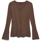 Vero Moda VERO MODA Damen Cardigan VMWILLOW Cardigan Cocoa Brown